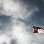 flag of the usa on a pole