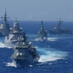 Five NATO ships prepare for a pass